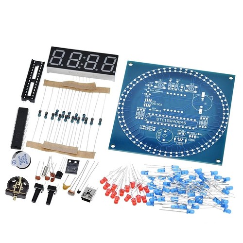 DIY Solder Practice Kit Rotating LED Light Clock Soldering Project Board Learn - Picture 16 of 19