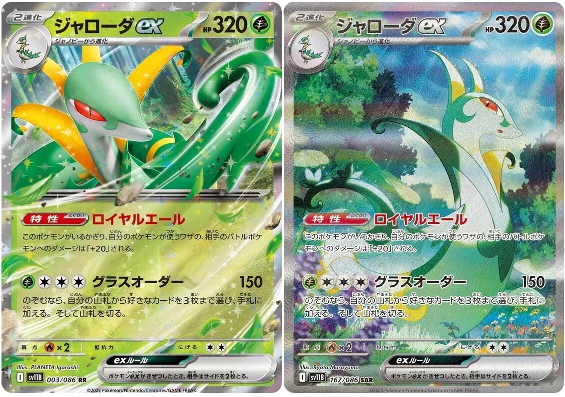 Pokemon Card Serperior ex SAR RR set 167/086 sv11B Black Bolt