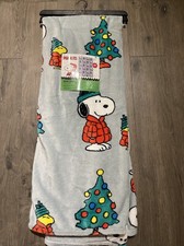 Snoopy Peanuts Plush Throw Blanket 50 X 70 Puffer Woodstock Holiday New