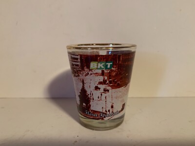 Shot Glass BKT FLORA FOUNTAIN   Clear Glass Souvenir 1 floz Shot Glass
