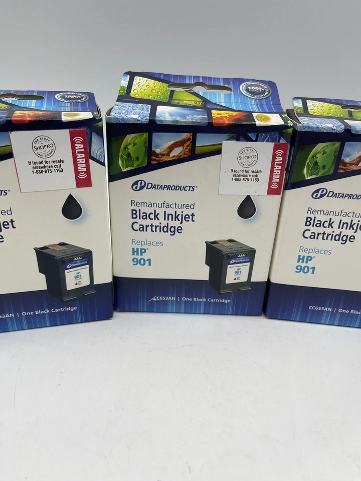 Dataproducts HP 901 Black Inkjet Cartridge for HP Printers  Sealed (4) - Image 4 of 4