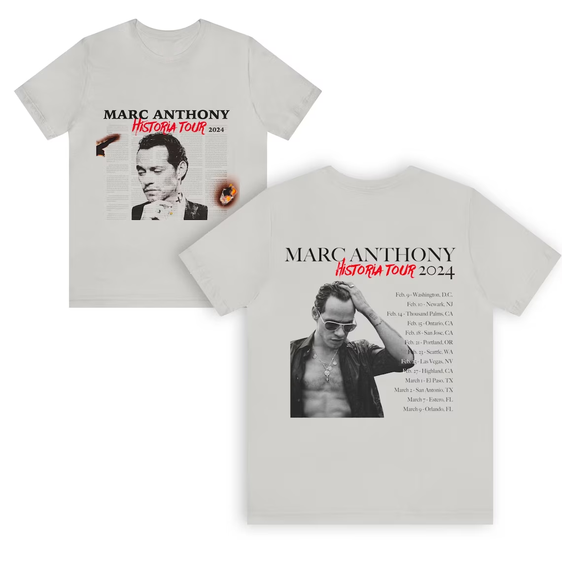 Historia 2024 Tour Marc Anthony T-Shirt