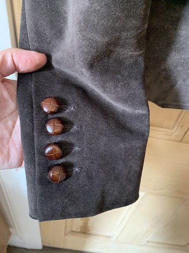 j crew lined brown leather collared blazer jacket size small - Picture 6 of 7