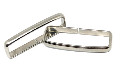 VIERKANTRING 1 Stück GÜRTELSCHLAUFE silber 22mm Metall ERSATZTEIL/ DIY unbenutzt