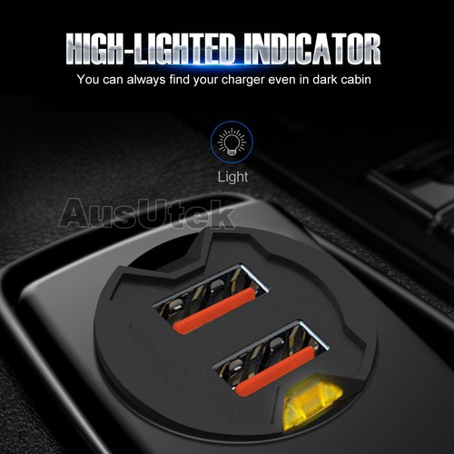 2x Universal Dual Ports USB Car Charger For Samsung A34 A33 A23 A54 A53 A52 A32 - Picture 3 of 8