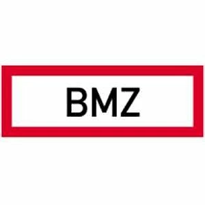 Schild BMZ gemäß DIN 4066 Aluminium 105 x 297 mm Brandmeldezentrale wetterfest