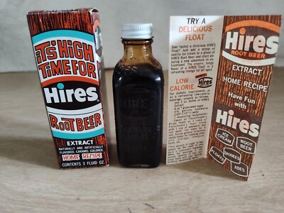 Vintage Hires Root Beer Extract with Original Box & Instructions