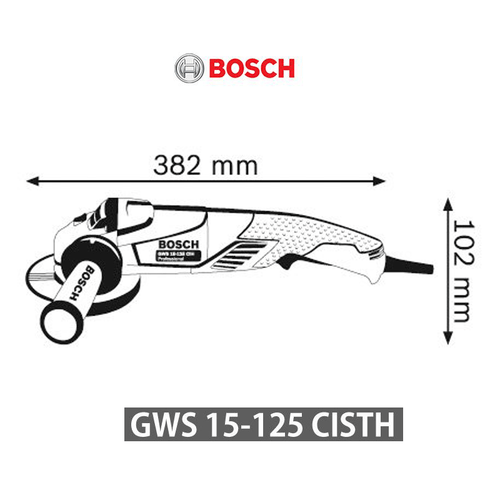 Bosch Winkelschleifer GWS 15-125 CISTH Professional 125 mm (5") 220 V/1.500 W - Bild 2 von 3