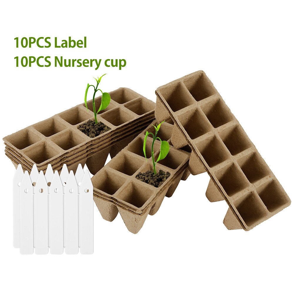 Garden Growing Pots Seed Tray Nursery Plug Seed Seedling Tray 10 Plant Pots UK eBay