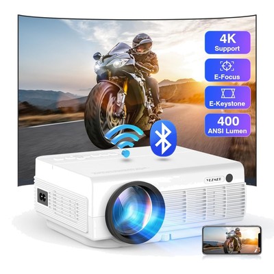 Vielseitiger Projektor - Native 1080P, 5G WiFi, ideal für Zuhause und unterwegs