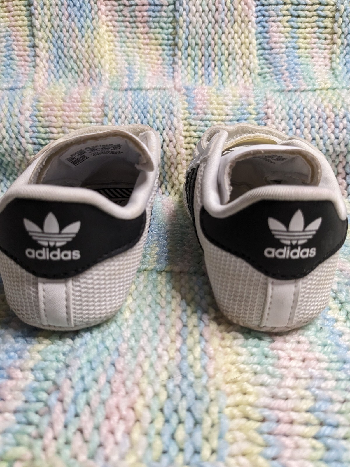 Adidas Originals White/Black Superstar Crib Baby Trainers Shoes S79916