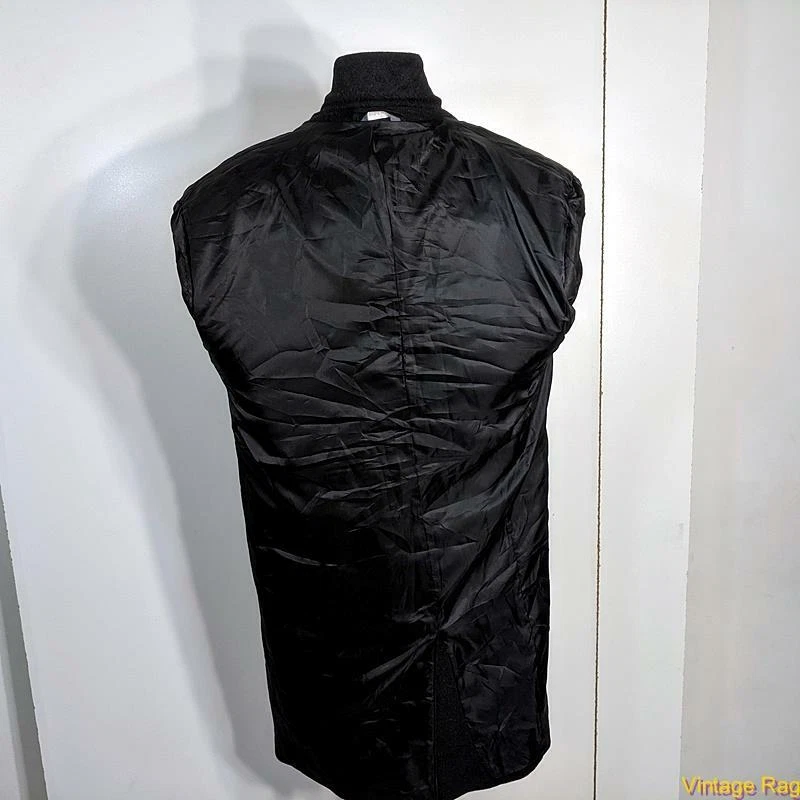 PERRY ELLIS Portfolio 3/4 Long Wool Coat Overcoat Mens Size S 38 Charcoal black - Image 4 of 4