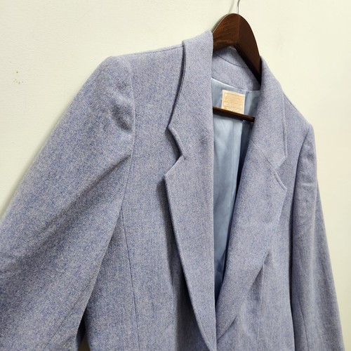 Vintage Pendleton Womens Plus Virgin Wool Blazer Size 16 Purple Career Mature - Picture 4 of 12