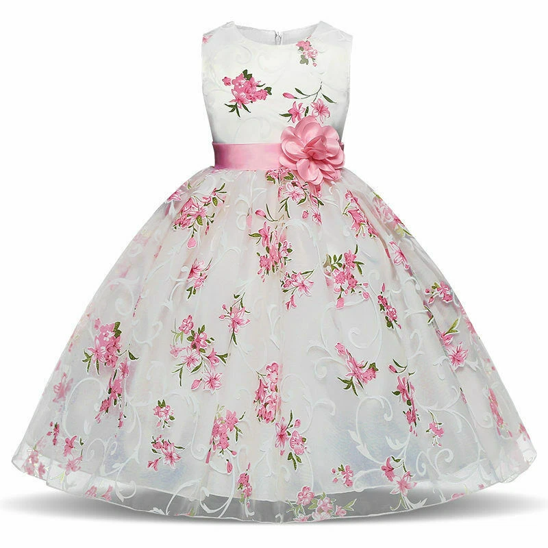 Kids Girls Dresses Princess Birthday Clothes Children Formal Party Dress - Image 4 of 4