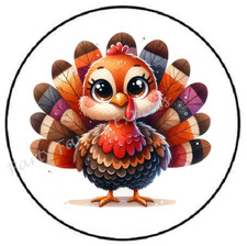 TURKEY THANKSGIVING ENVELOPE SEALS LABELS STICKERS PARTY FAVORS