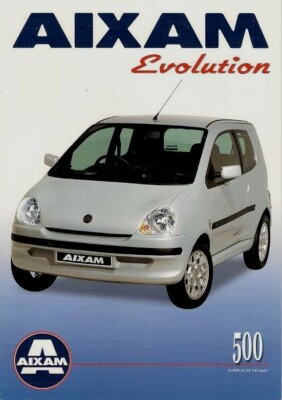 Aixam 500 Evolution 2000-2001 UK Market Foldout Brochure Eco, Luxe & Super Luxe