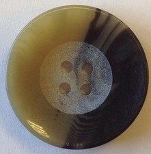 Large 45L / 28.5mm Horn Effect Big Polyester Button Pack Of 10