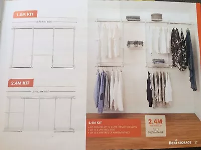 Flexi Storage 2 4m White Wardrobe Starter Kit Wardrobes
