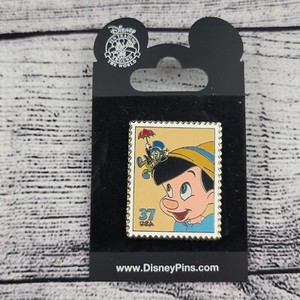 Disney Pinocchio Pin Jiminy Friendship Stamp First Day Issue Collection #39791