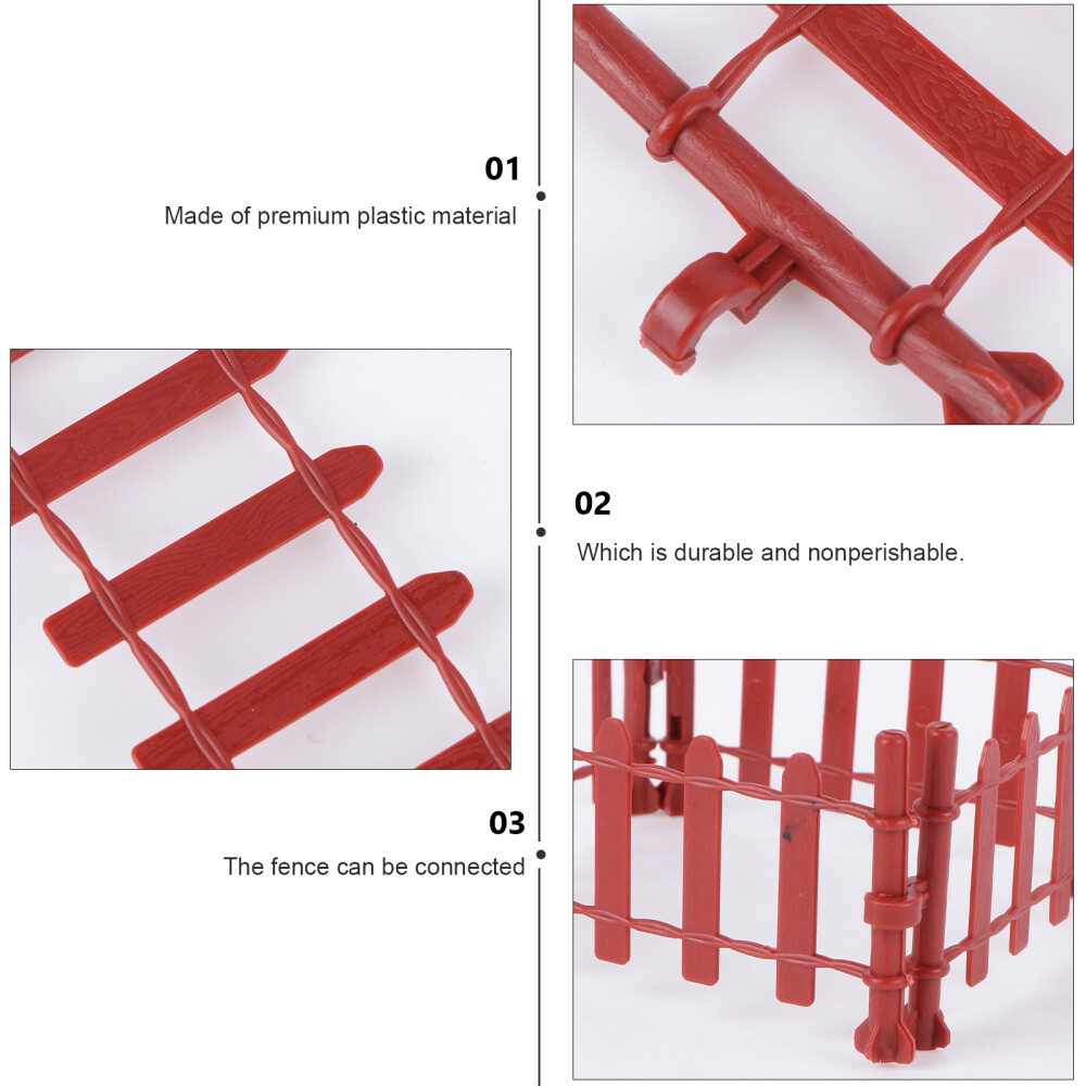 10 Pcs Model Train Fencing Fence Toy Farm Fences and Gates Accessories
