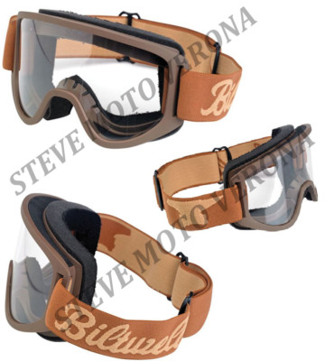 OCCHIALI CAFE RACER SCRAMBLER BILTWELL MARRONI CUSTOM HARLEY BMW CROSS  TRIUMPH | eBay