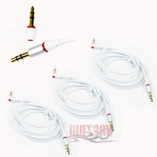 3X 3.5MM AUX L MALE AUDIO EXTENSION CABLE CORD WHITE FOR GALAXY S4 NOTE 3 NEXUS