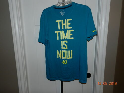 Kevin Durant Nike Men's Medium Shirt Teal Basketball The Time Is Now L Large - Picture 1 of 3