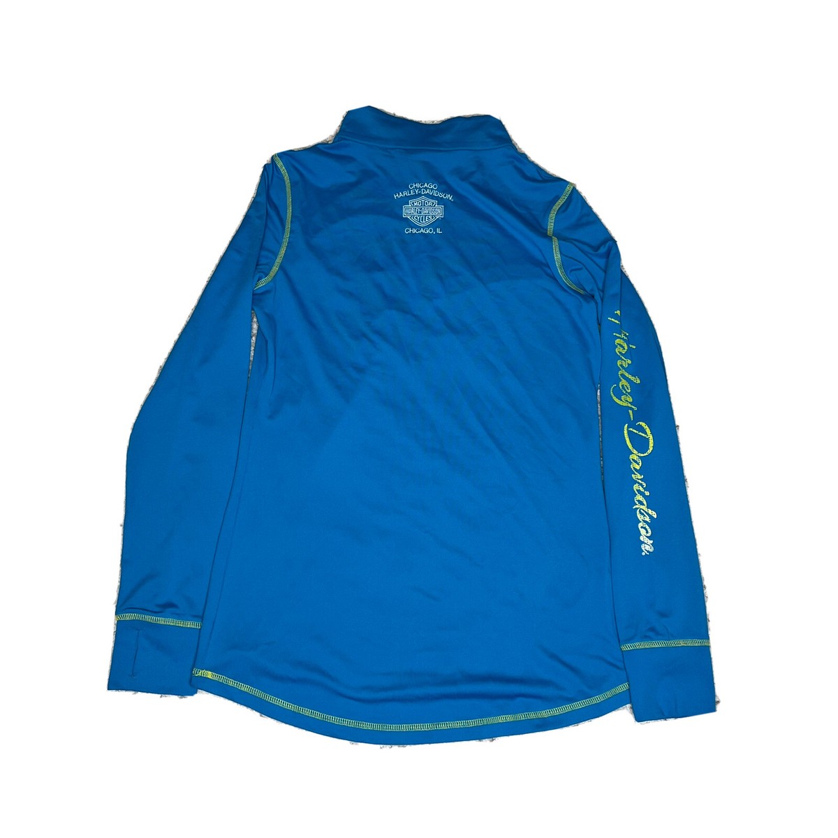 19-20 hein ウエア Lサイズ Harley-Davidson Women's Premium Quarter Zip Shirt Blue Size