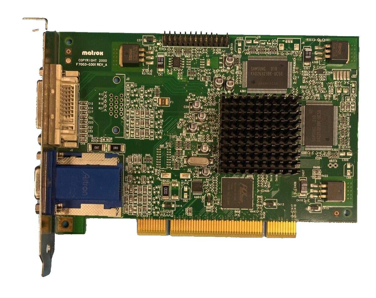 VTG Matrox F7003-0301 Rev A DVI-I VGA PCI Graphics/Video VTG Matrox F7003-0301 Rev A DVI-I VGA PCI Graphics/Video