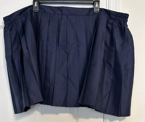 Amazon Navy Blue Plus Size School Girl Cosplay Costume Pleated Skirt Size 5XL