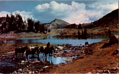 Vintage Postcard Wallowa Mountains Oregon Eagle Cap Glacier Lake