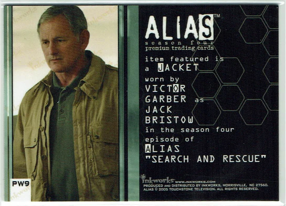 Alias Season 4 Pieceworks Costume Card PW9 Victor Garber as Jack Bristow Jacket - Image 2 of 2