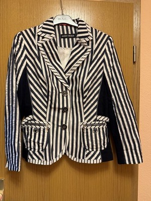 Schicke Damen Blazer im Marinestil Blau Weiss Gr. 42 Gerry Weber NEU