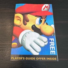 Vintage Nintendo Super Mario 64 N64 Player's Guide Offer Promo Insert Flyer EUC
