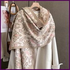 Bufanda de cachemir cálida de invierno para mujer manta pashmina de lujo chal grueso envolvente