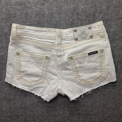 Miss Me Cut Off Shorts 27 Regular Fit High Rise Stretch Frayed Booty Daisy Dukes