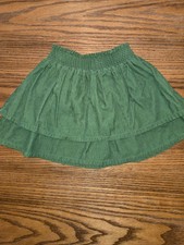 Mini Boden green cord tiered skirt - size 4-5 - girl's Christmas St. Patrick's