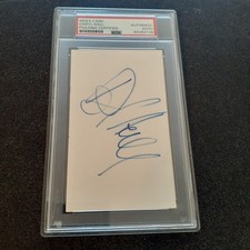 Daryl Hall authentic autograph PSA DNA index card Hall & Oates slabbed