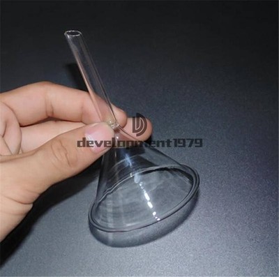 2PCS 60mm Glass Powder Funnel, With straight tip, Lab Glassware New #za