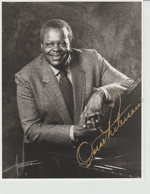 Oscar Peterson, orig sign Großfoto