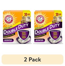  2 pack Double Duty Cat Litter, Advanced Odor Control Clumping Cat Litter,20 lbs