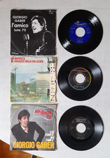 GIORGIO GABER - lotto 3 dischi 45 giri - buone condizioni