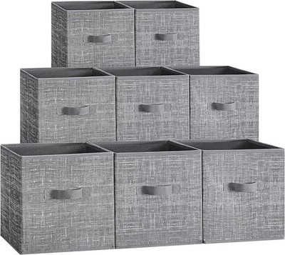 SONGMICS Storage Cubes, 10.2 x 10.2 x 11 Inches Non-Woven Fabric Bins W/ Handles