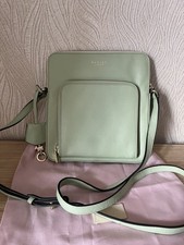 Radley Green Leather Crossbody Bag - Excellent Condition 