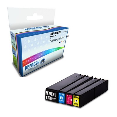 Refresh Patronen Full Set Vorteilspack 970XL und 971XL Tinte kompatibel mit HP