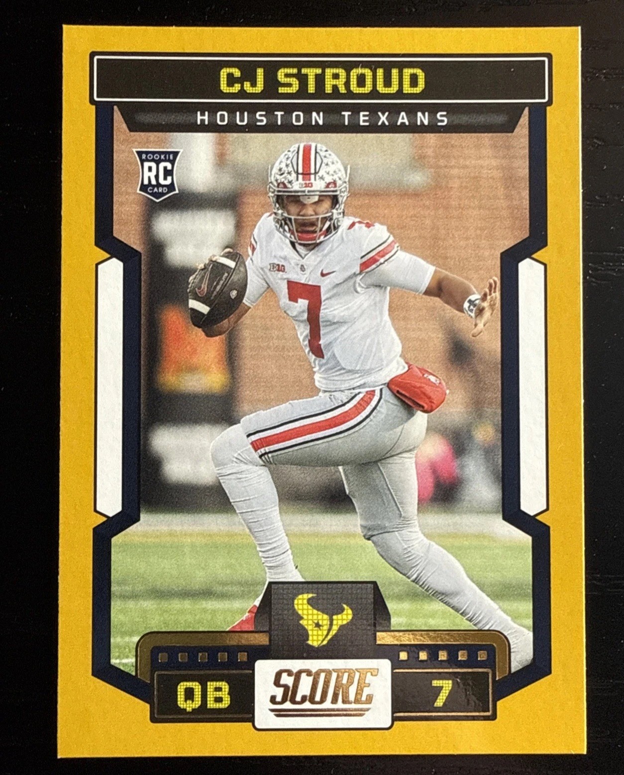2023 Score Rookies CJ Stroud #302 Gold (RC) SP Texans