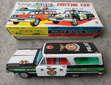 Mitake Ford Police Car 35cm 1950s Japan Tin Friction Vintage Rare Original
