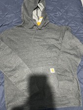 Image of NWT Carhartt Men’s Loose Fit Midweight Hoodie - Carbon Heather - Size Medium