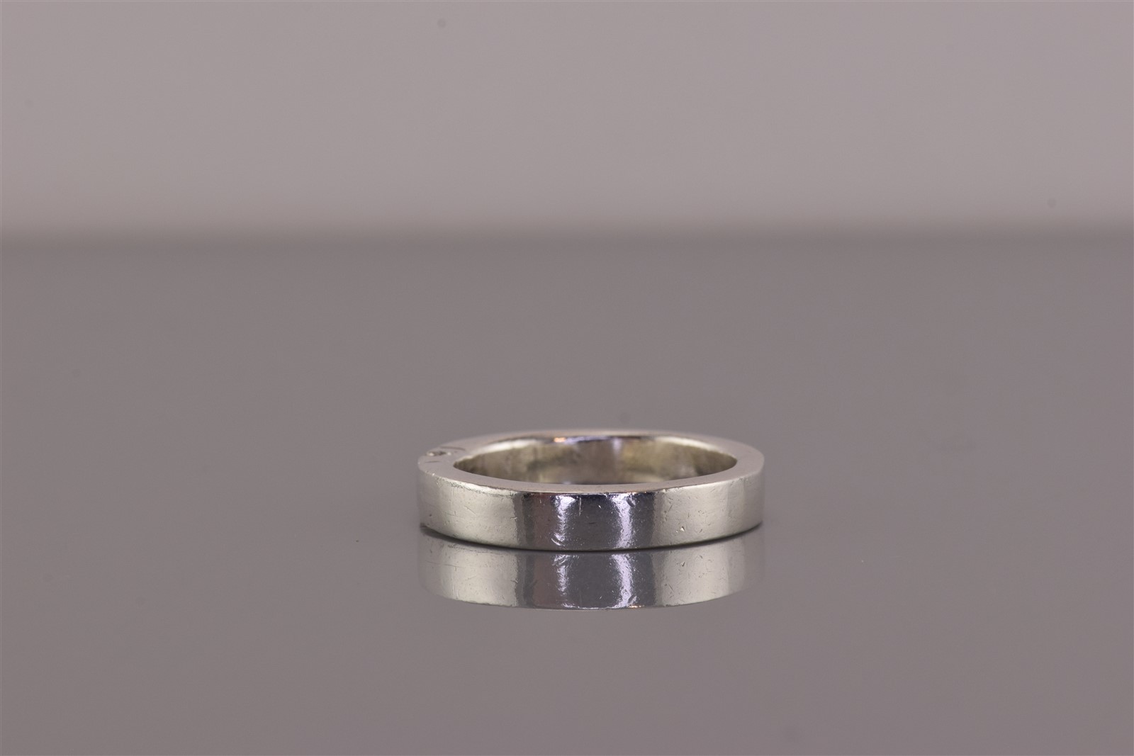 Sterling Silver 4mm Collared Dot Solid Thick Band… - image 5