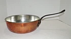 RUFFONI HAMMERED COPPER 4 QT CHEF  NO LID ROUND PAN POT COOKWARE